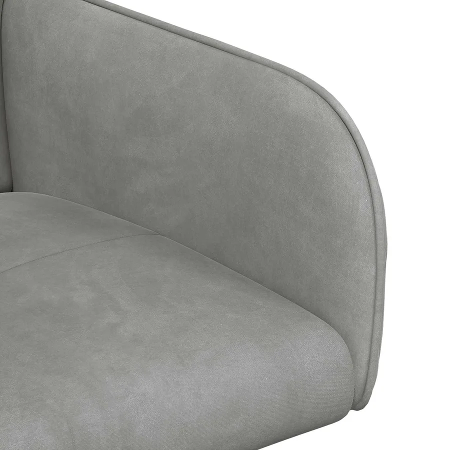 Chaises de salle à manger 6 pcs Velours Gris clair - 6