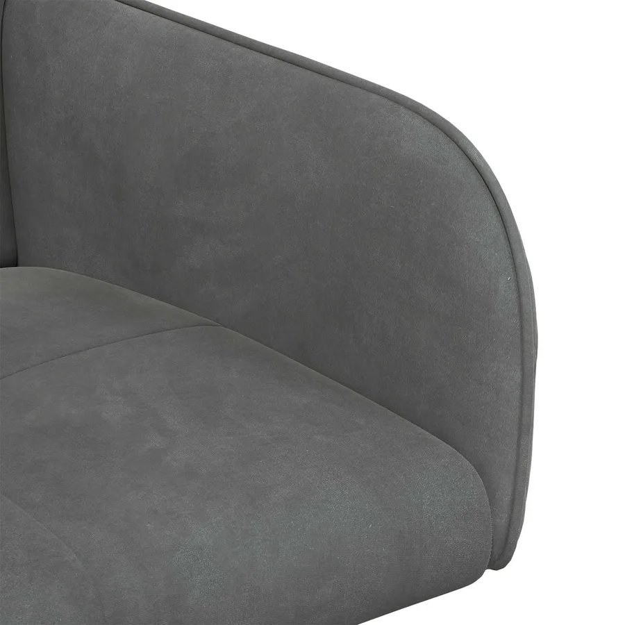 Chaises de salle à manger 4 pcs Velours Gris foncé - 6
