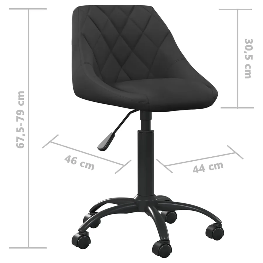 Chaise de salle à manger Noir Velours - 8