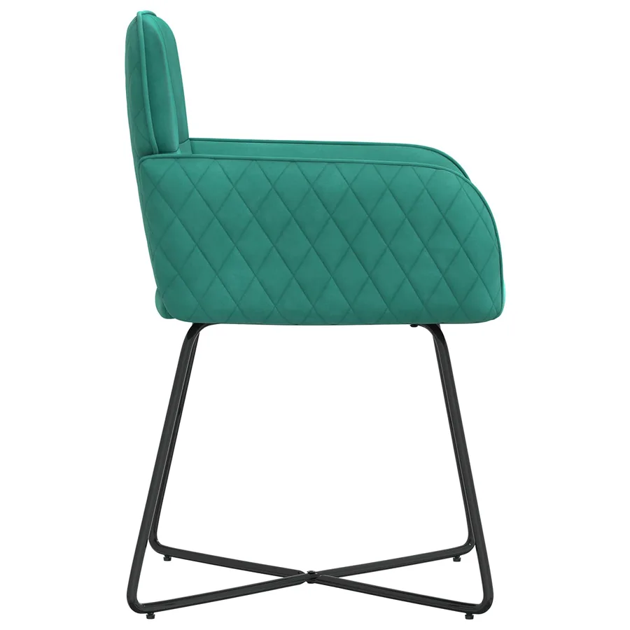 Chaises de salle à manger 6 pcs Velours Turquoise - 4