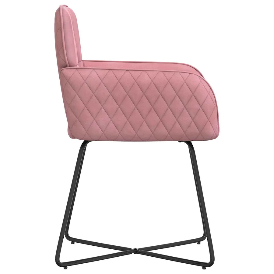 Chaises de salle à manger 4 pcs Velours Rose 59 x 56,5 x 86 cm - 4