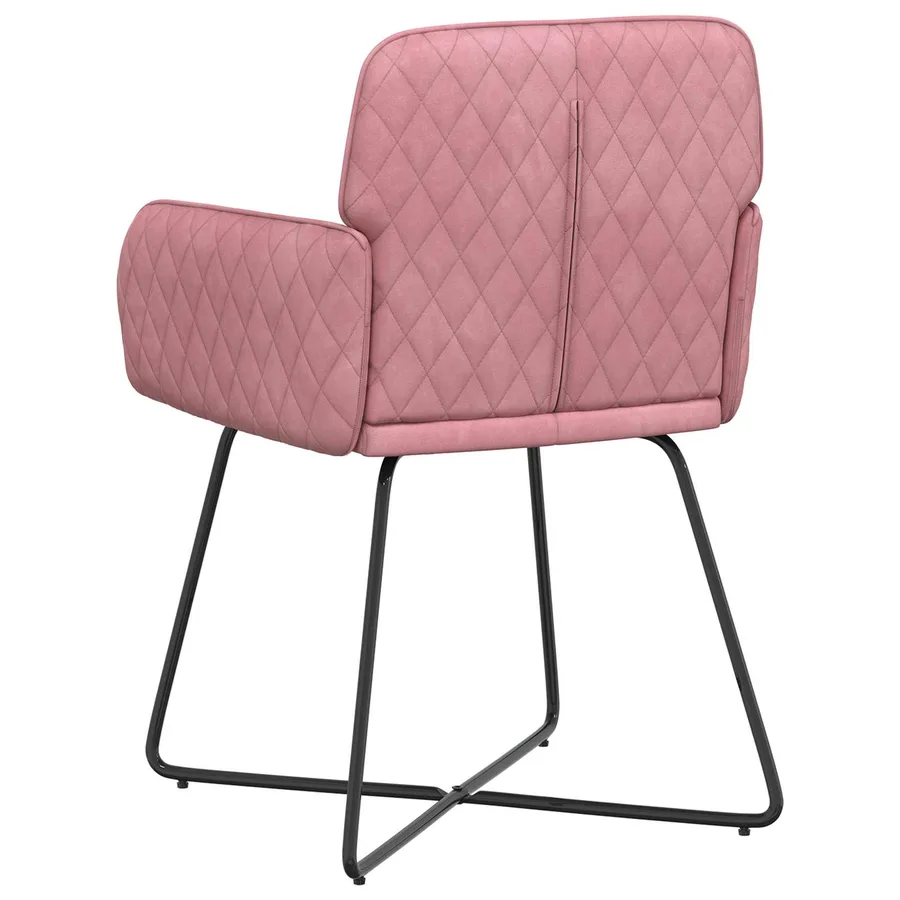 Chaises de salle à manger 4 pcs Velours Rose 59 x 56,5 x 86 cm - 5