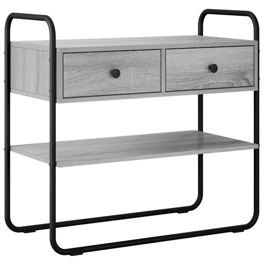 Table console Sonoma gris 80 x 40 x 75 cm Bois d'ingénierie - 2