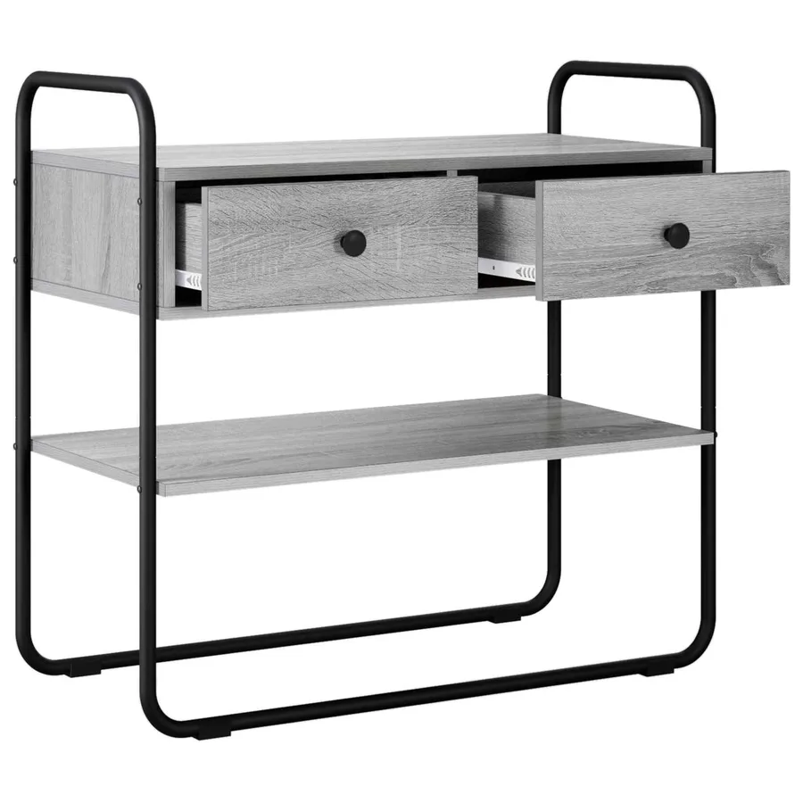 Table console Sonoma gris 80 x 40 x 75 cm Bois d'ingénierie - 4