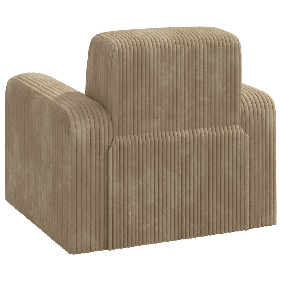 Fauteuil Taupe velours côtelé - 5