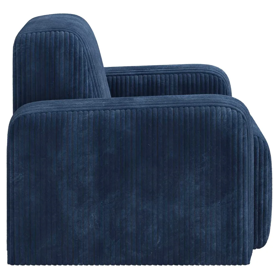 Fauteuil Bleu marine velours côtelé - 4