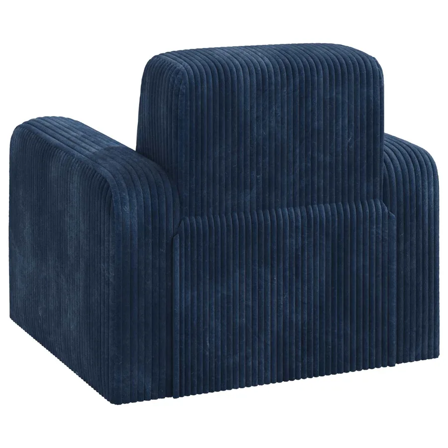 Fauteuil Bleu marine velours côtelé - 5