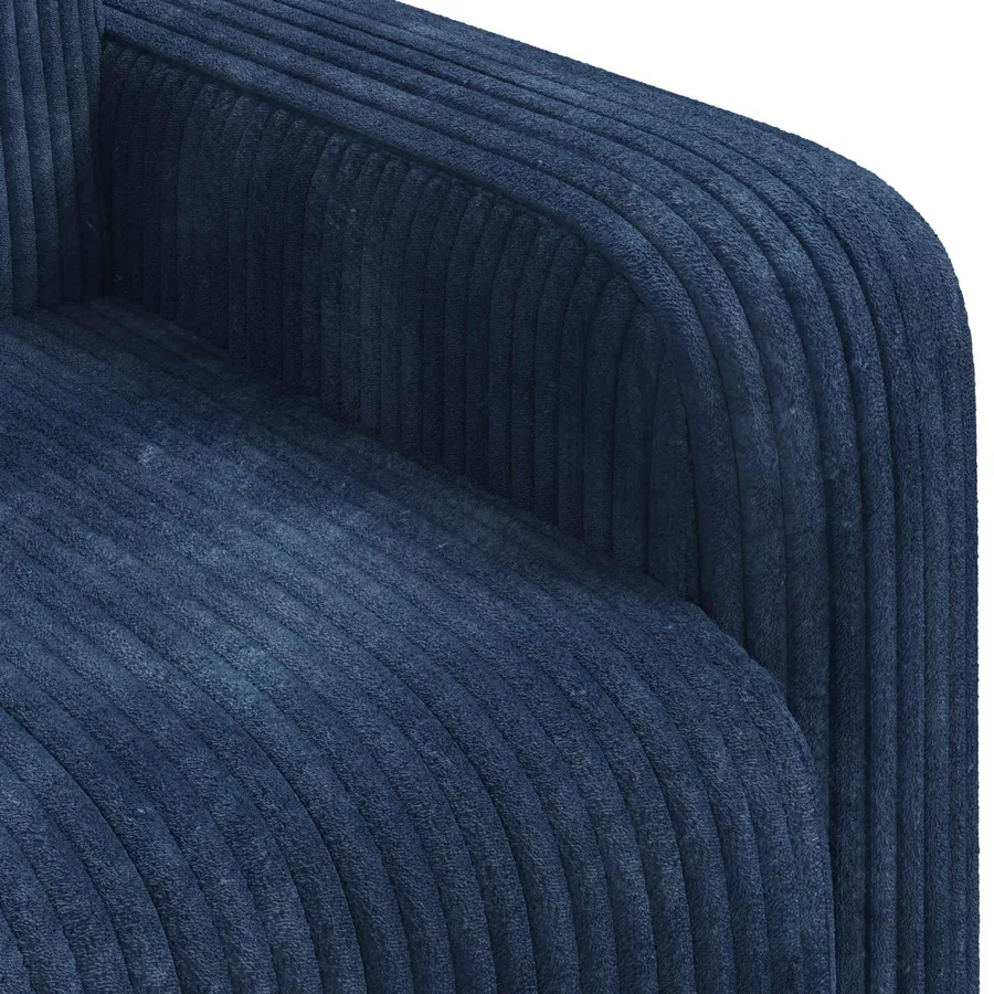Fauteuil Bleu marine velours côtelé - 6