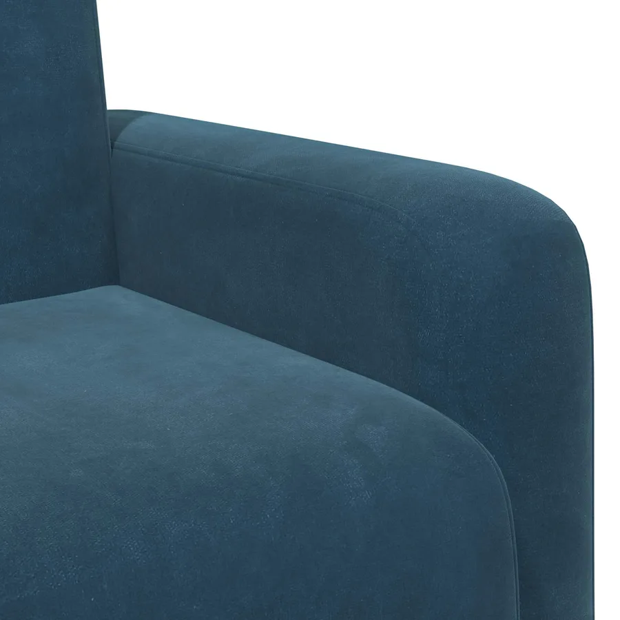Fauteuil Bleu Velours - 6
