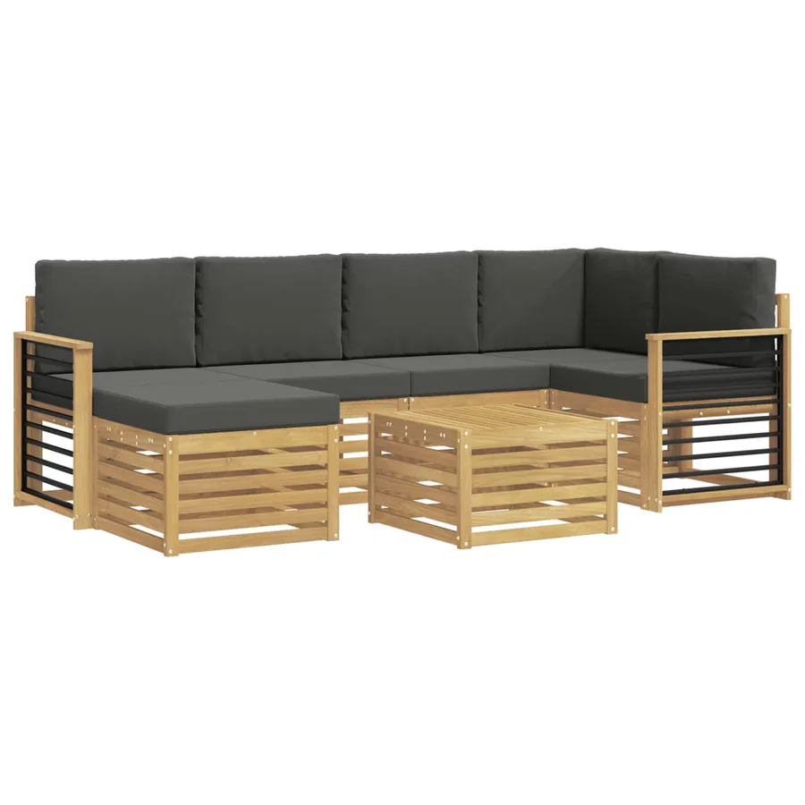 Ensemble de canapés d'extérieur 7 pcs Blanc et anthracite - 2