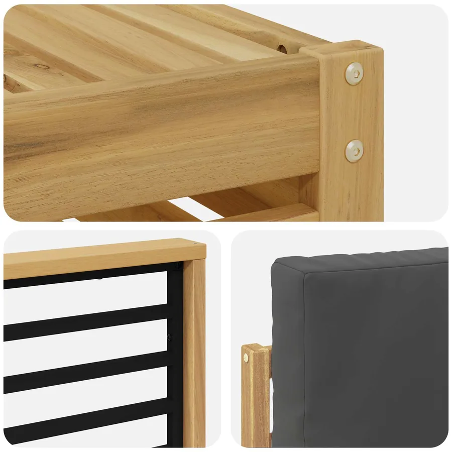 Ensemble de canapés d'extérieur 7 pcs Blanc et anthracite - 7