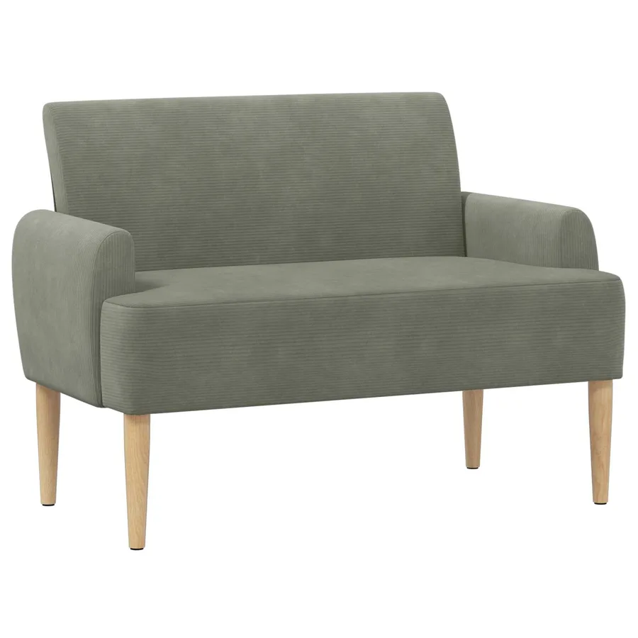 Canapé love seat avec capitonnage en boutons Gris clair - 2