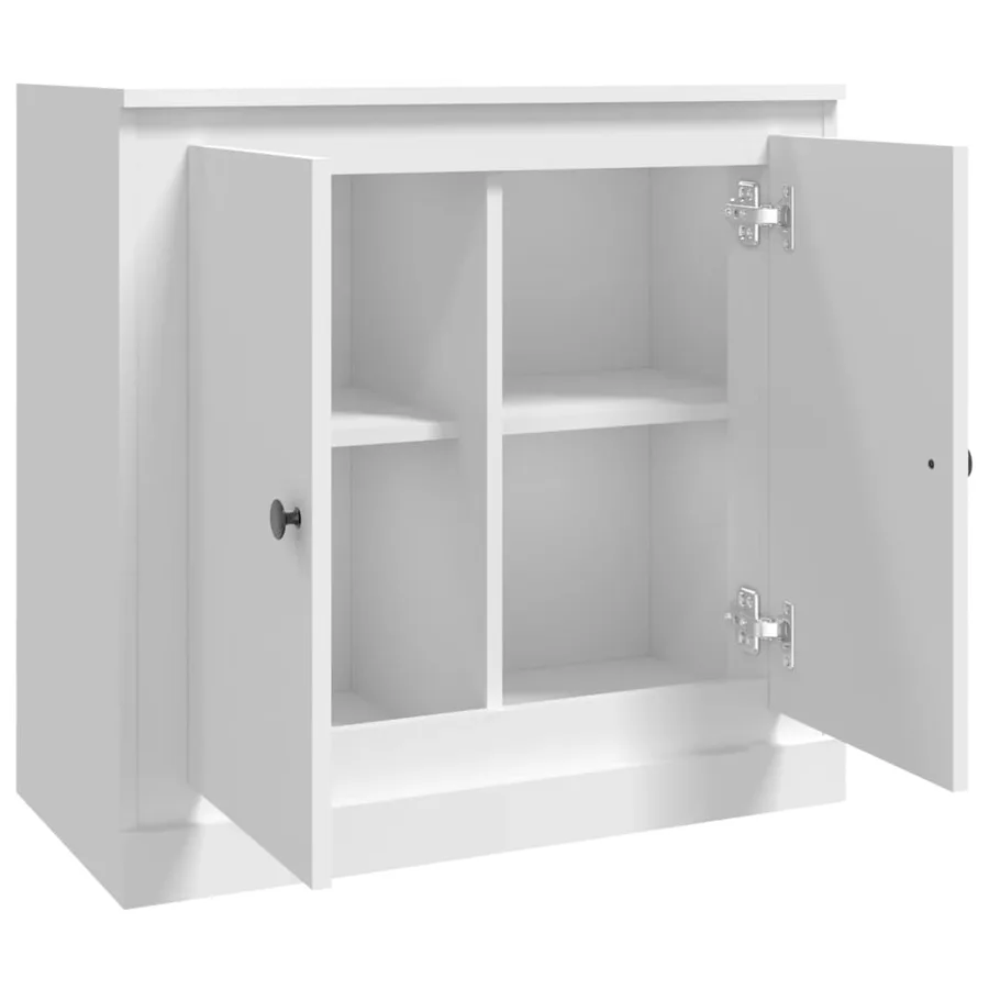 Buffet blanc 70x35,5x67,5 cm bois d'ingénierie - 7
