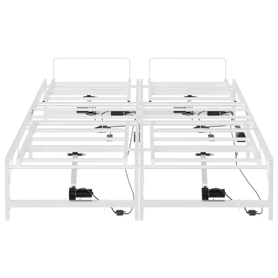 Cadre de Lit Électrique Réglable Blanc 150 x 200 cm Acier - 6