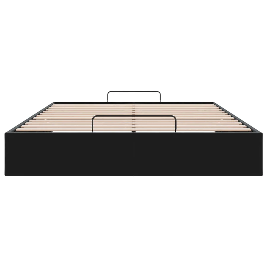 Cadre de lit ottoman Noir Lit double classique Velours - 7