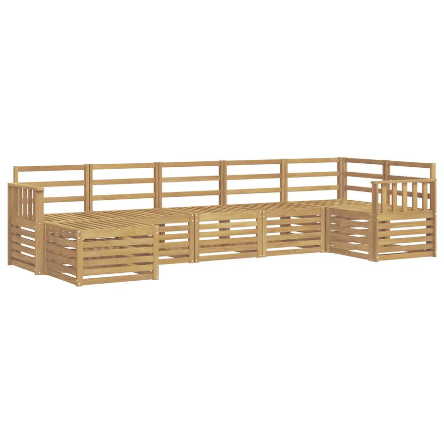 Ensemble de canapés d'extérieur 7 pcs Blanc - 2