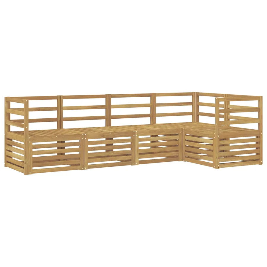 Ensemble de canapés d'extérieur 5 pcs Blanc 245 x 126,5 x 73 cm - 2