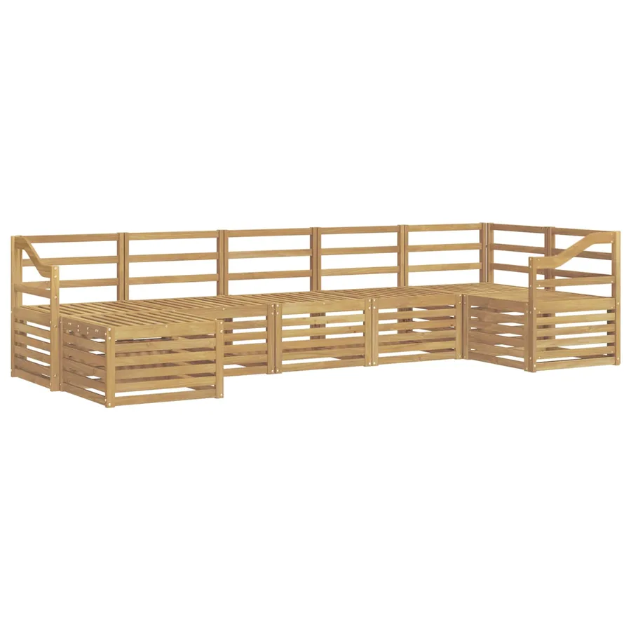 Ensemble de canapés d'extérieur 7 pcs Blanc - 2