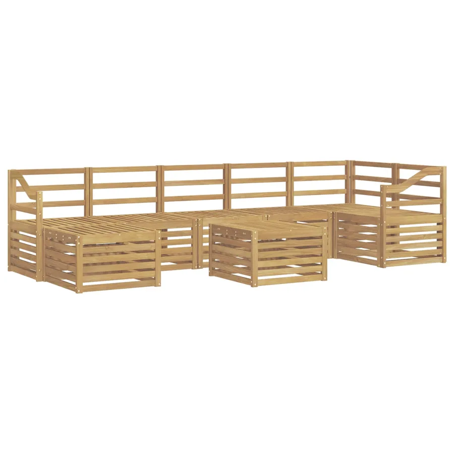 Ensemble de canapés d'extérieur 8 pcs Blanc 59 x 59 x 37 cm - 2