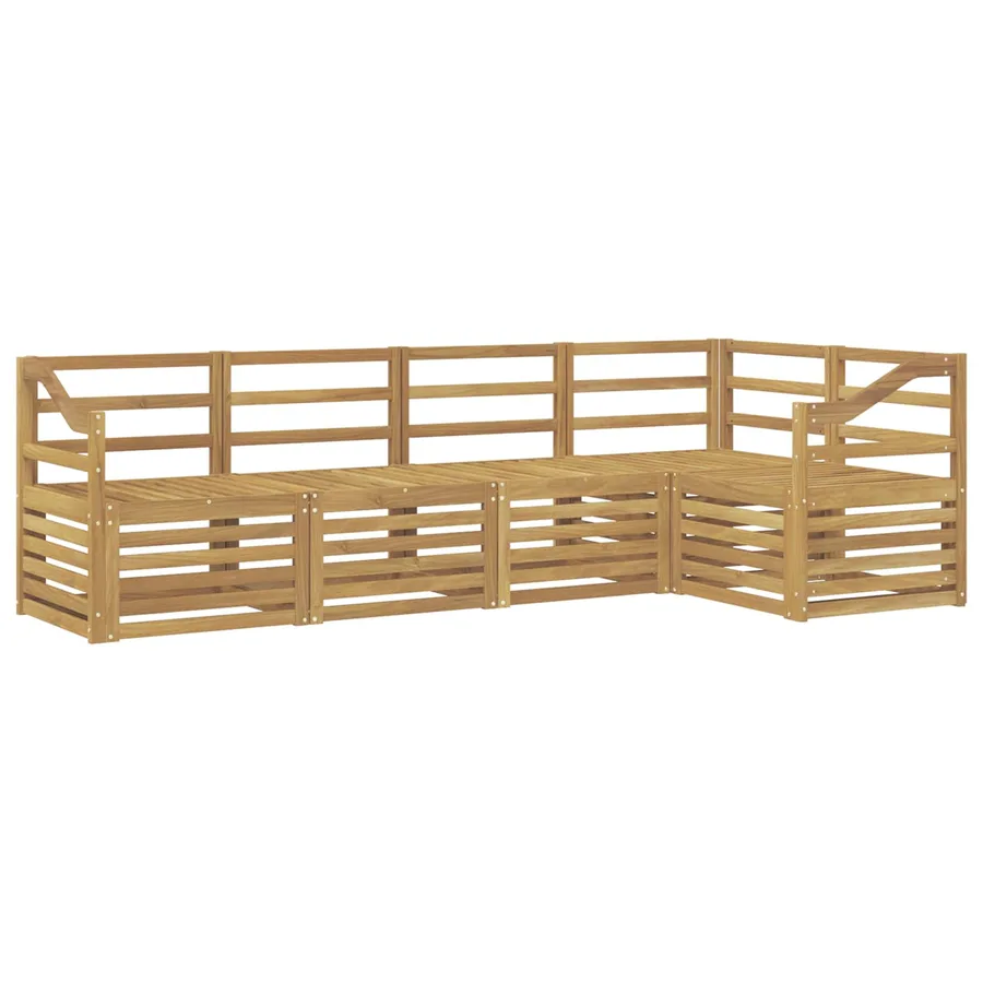 Ensemble de canapés d'extérieur 5 pcs Blanc 245 x 126,5 x 73 cm - 2