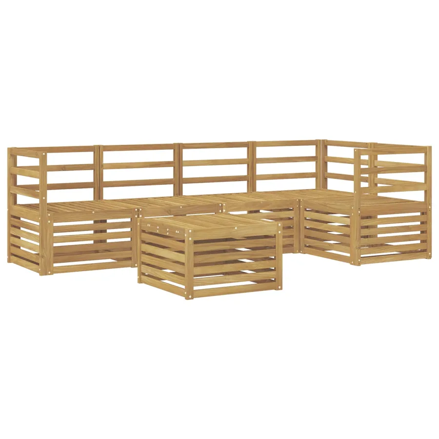 Ensemble de canapés d'extérieur 6 pcs Blanc 59 x 59 x 37 cm - 2