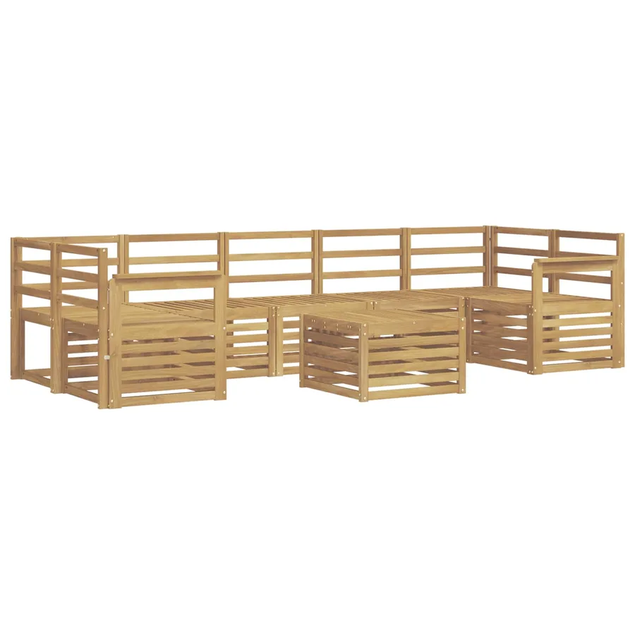 Ensemble de canapés d'extérieur 8 pcs Blanc - 2