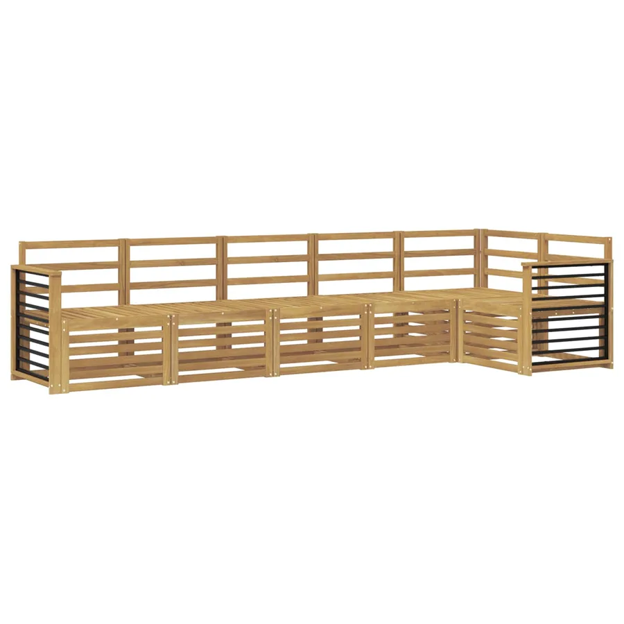 Ensemble de canapés d'extérieur 6 pcs Blanc 306 x 128,5 x 73 cm - 2