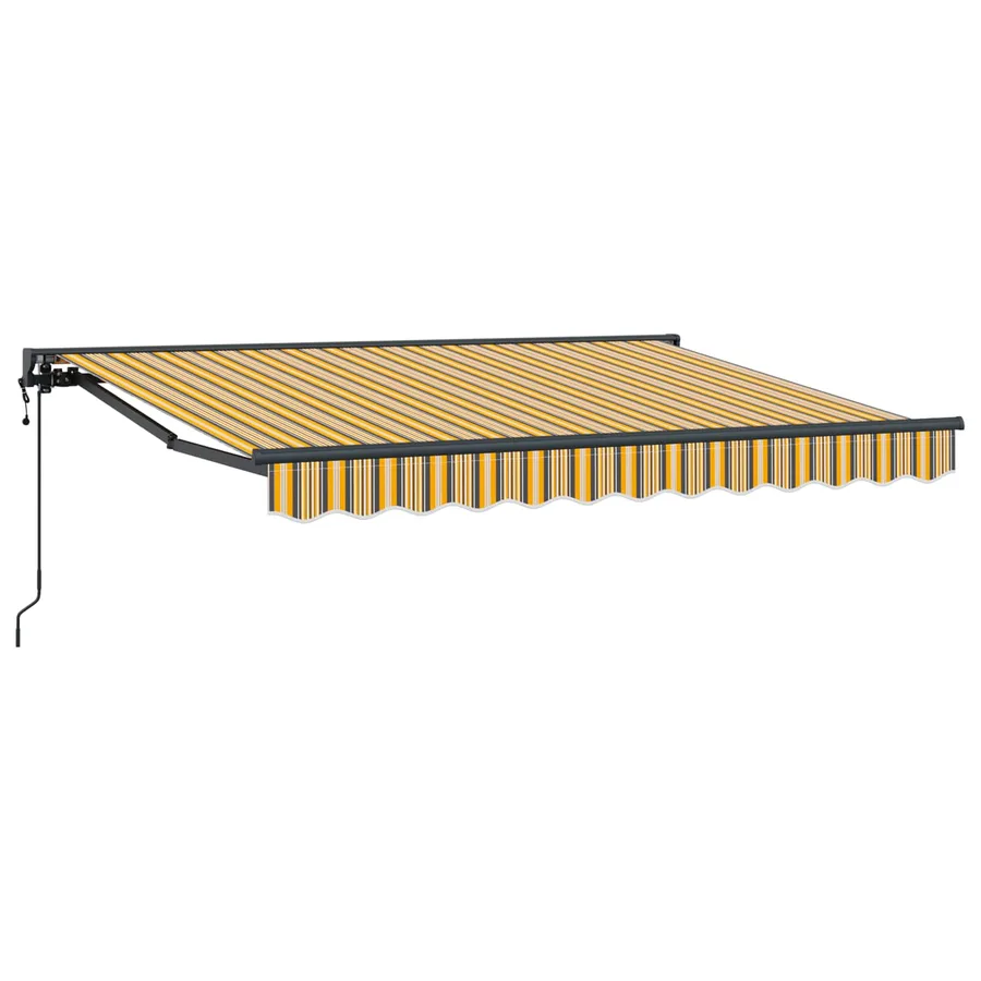 Auvent rétractable électrique Jaune, Gris et Blanc 2,5 x 2 m - 2