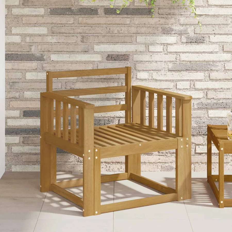 Ensemble de canapés d'extérieur Bois d'Acacia Massif Blanc