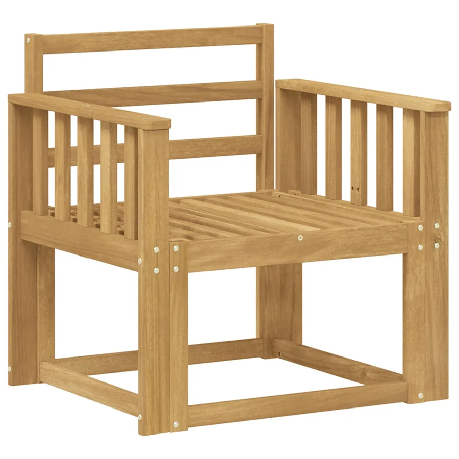 Ensemble de canapés d'extérieur Bois d'Acacia Massif Blanc - 2