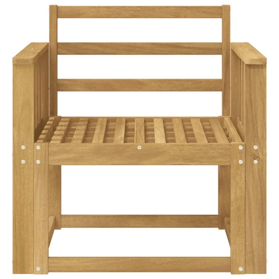 Ensemble de canapés d'extérieur Bois d'Acacia Massif Blanc - 3