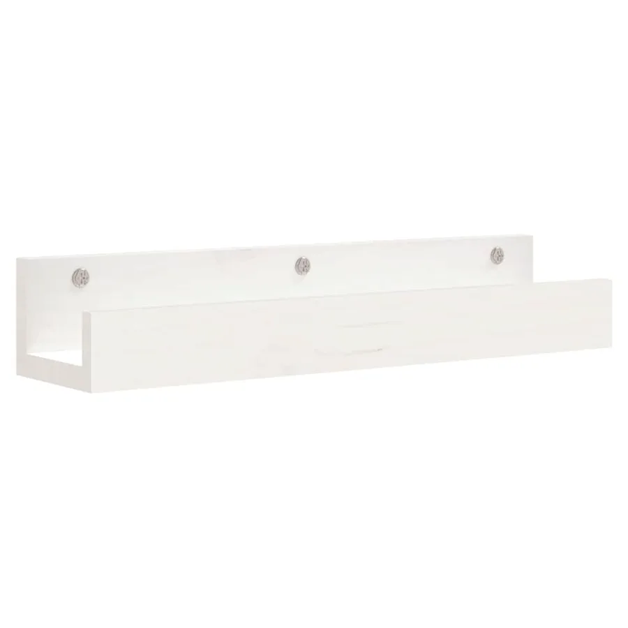 Étagères murales 2 pcs Blanc 50x12x9 cm Bois de pin massif - 3