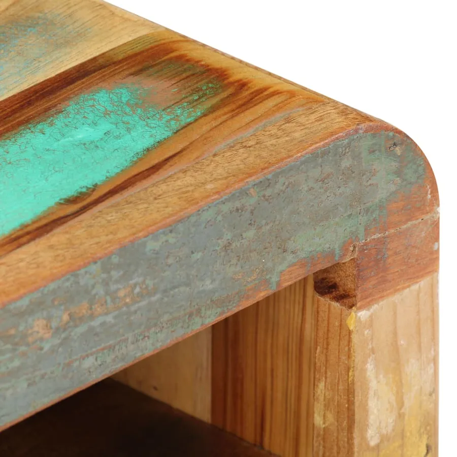 Table de chevet 30x30x41 cm Bois de récupération massif - 5