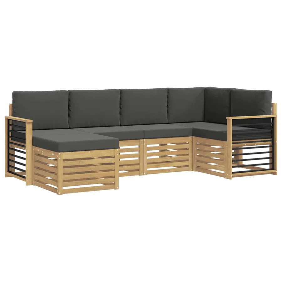 Ensemble de canapés d'extérieur 6 pcs Blanc et anthracite - 2