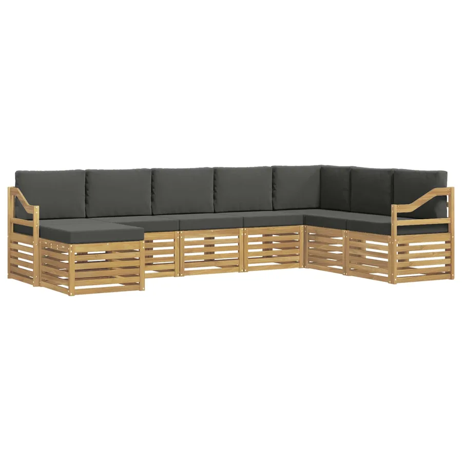 Ensemble de canapés d'extérieur 8 pcs Blanc et anthracite - 2