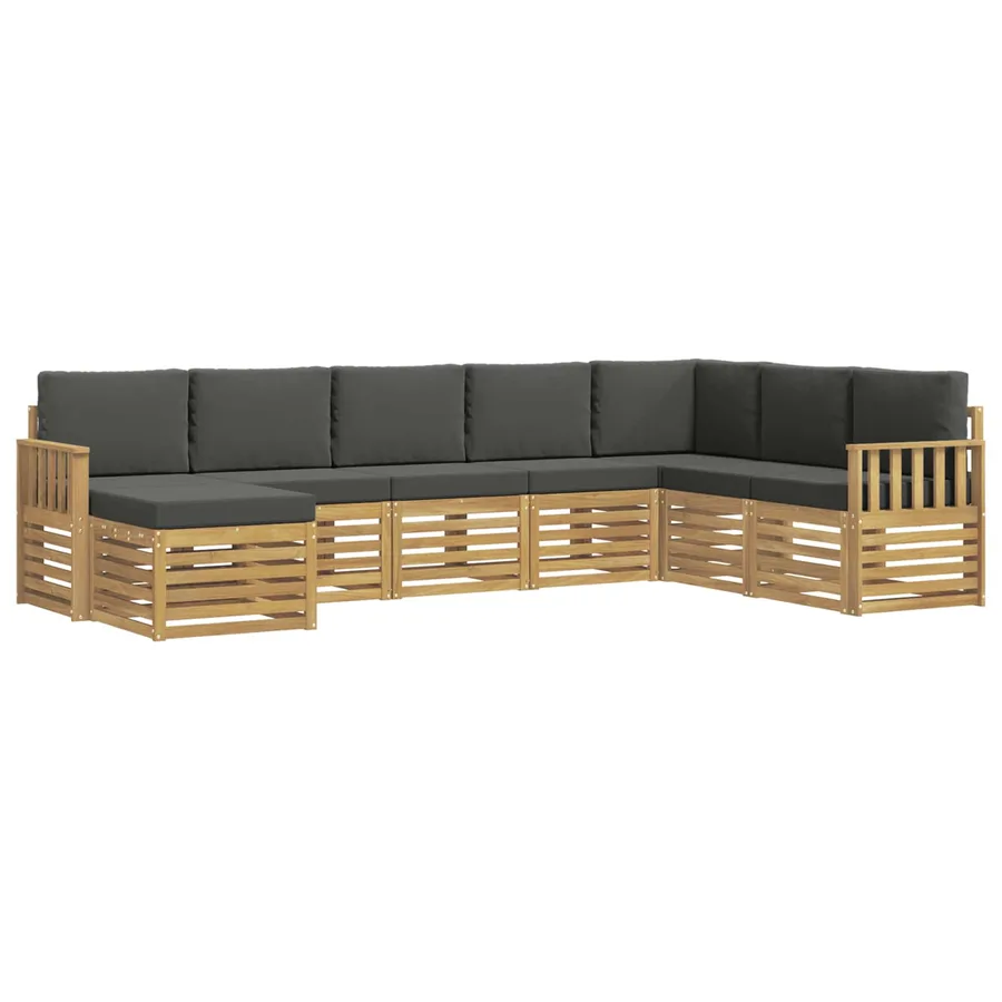 Ensemble de canapés d'extérieur 8 pcs Blanc et anthracite - 2