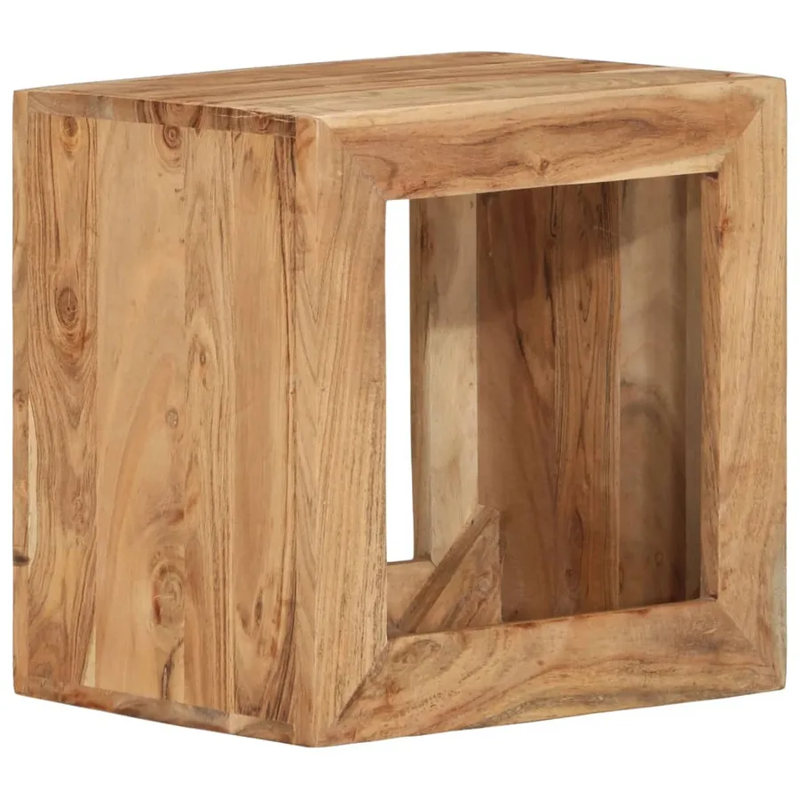 Tabouret 40x30x40 cm Bois d'acacia solide - 11