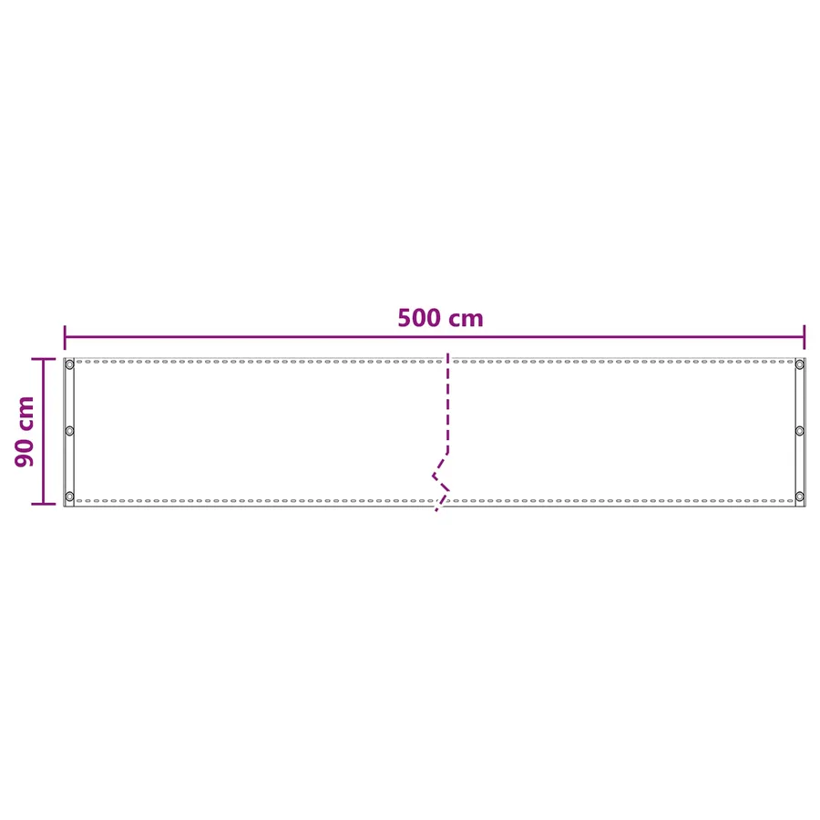 Écran de balcon Gris clair 90 x 500 cm HDPE et Aluminium - 5