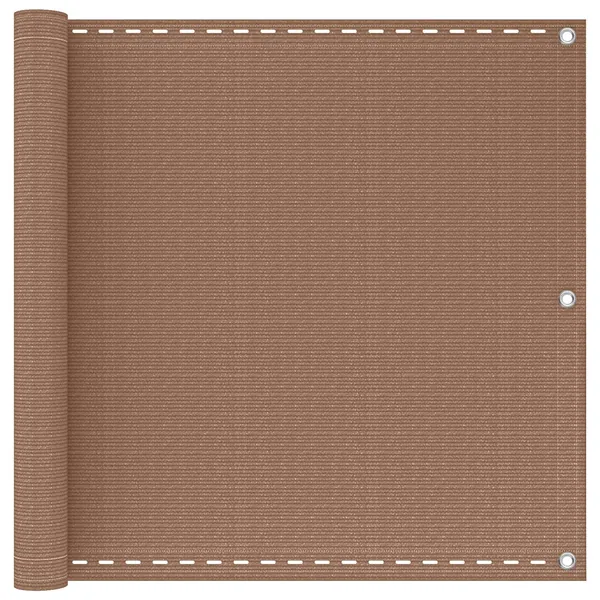 Écran de balcon Taupe 75 x 700 cm HDPE et Aluminium