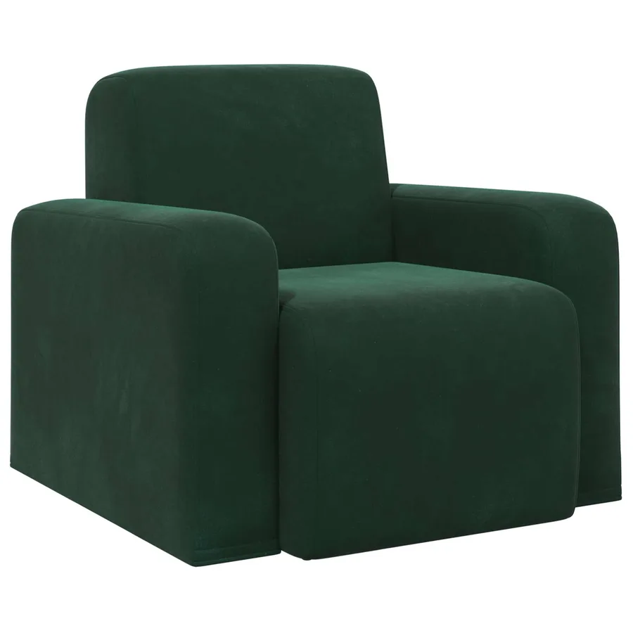 Fauteuil Vert foncé Velours - 2