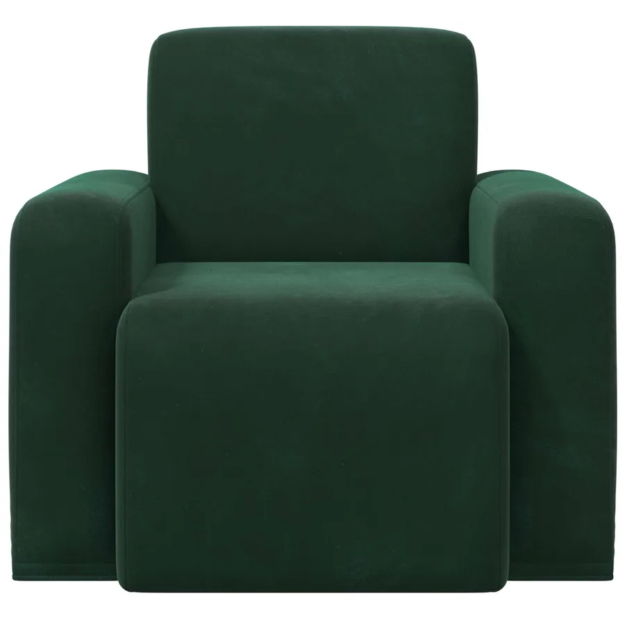 Fauteuil Vert foncé Velours - 3
