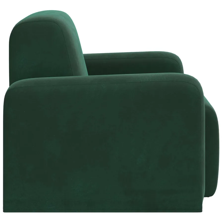 Fauteuil Vert foncé Velours - 4