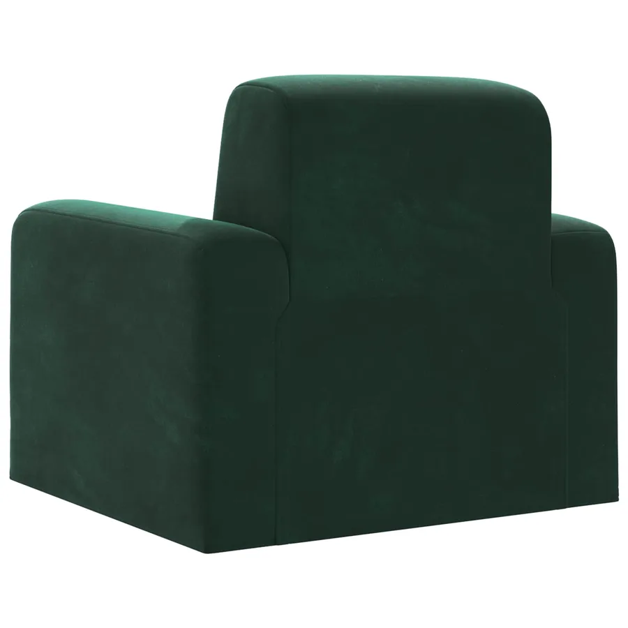 Fauteuil Vert foncé Velours - 5