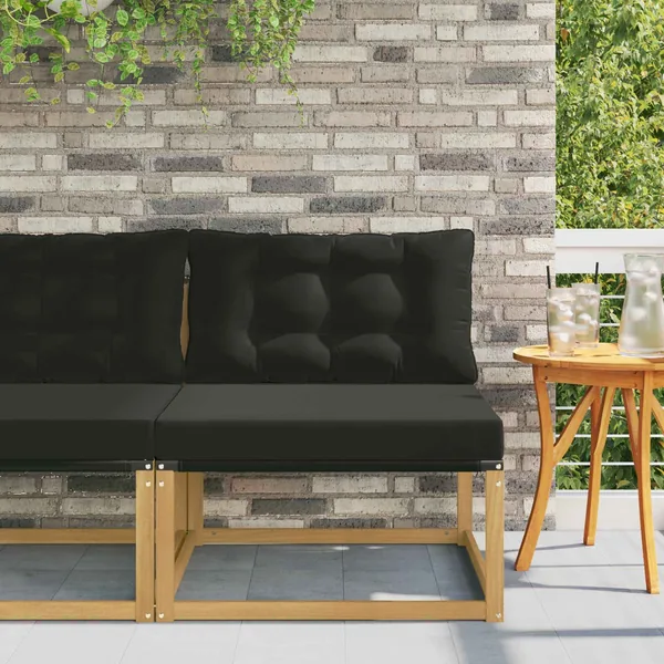 Sofa de milieu extérieur Blanc 79 x 83 x 73 cm acier
