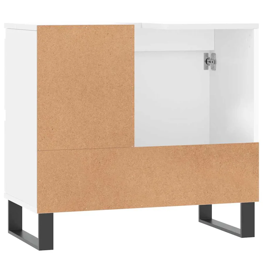 Armoire de salle de bain blanc 65x33x60 cm bois d'ingénierie - 7