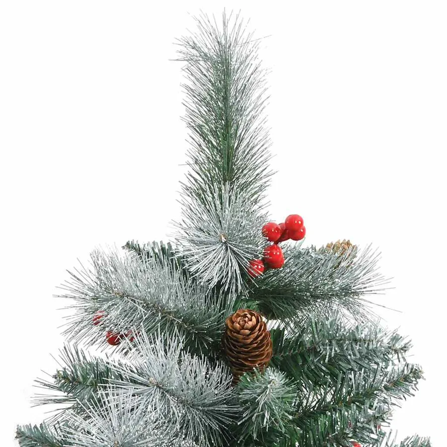 Sapin de Noël artificiel Vert et blanc 210 cm - 11