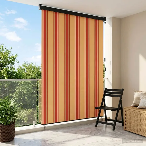 Store enrouleur Multicolore 160 x 250 cm Tissu et Aluminium