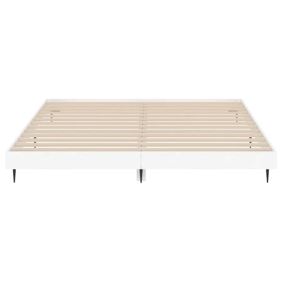 Cadre de lit sans matelas blanc 120x200 cm bois ingénierie - 6