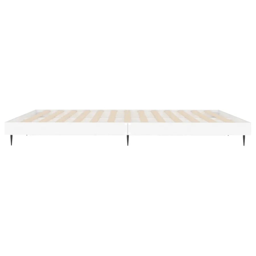 Cadre de lit sans matelas blanc 120x200 cm bois ingénierie - 7