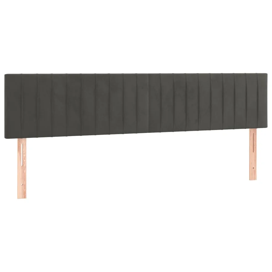 Sommier à lattes de lit et matelas Gris foncé 200x200cm Velours - 6
